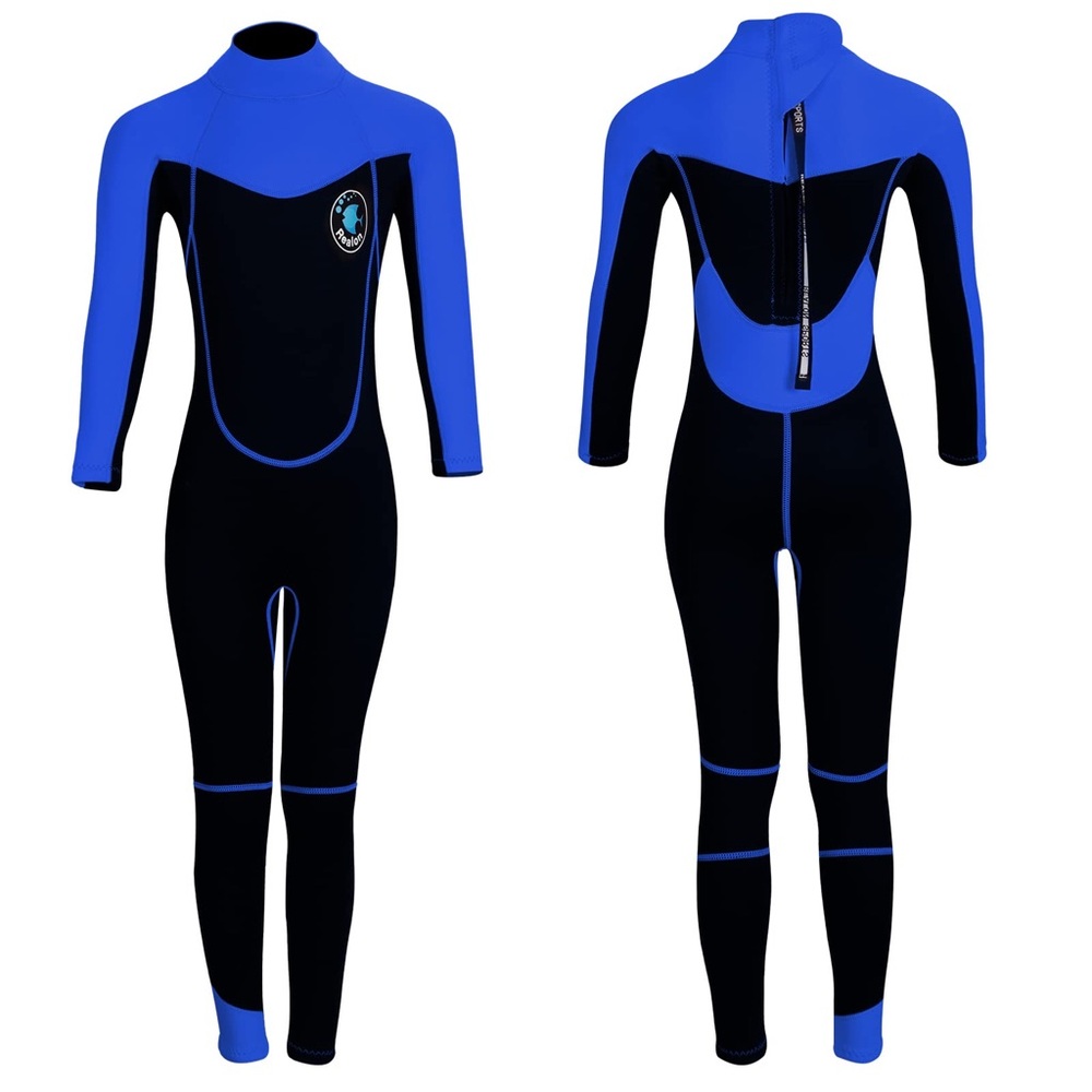 Realon Full Body Wetsuit for Boys L Black and Navy NWOT